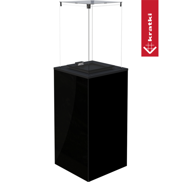 Ogrzewacz gazowy Patio Mini panel szklany czarny sterowanie manualne 8,2 kW
