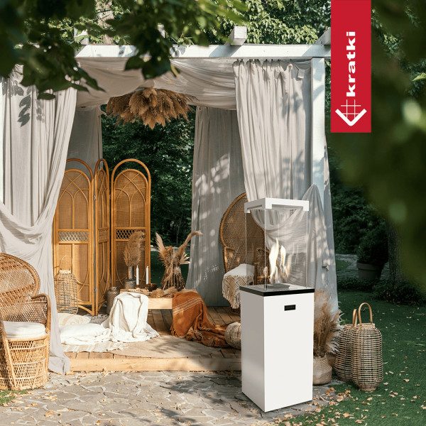 Ogrzewacz gazowy ogrodowy PATIO LIGHT biały