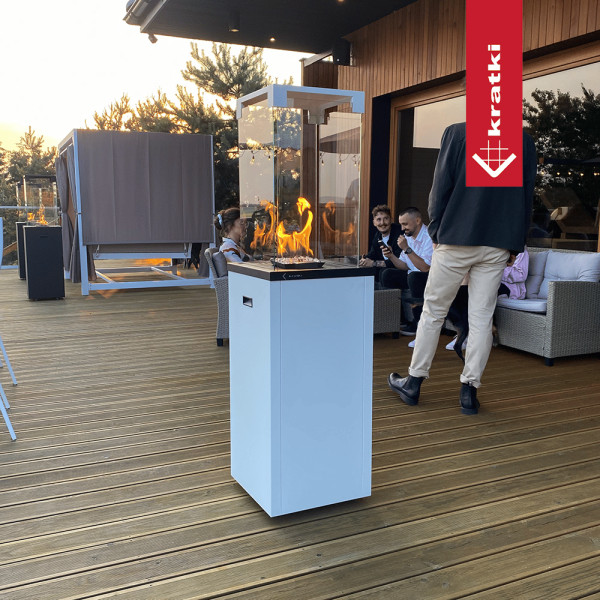 Ogrzewacz gazowy ogrodowy PATIO LIGHT biały