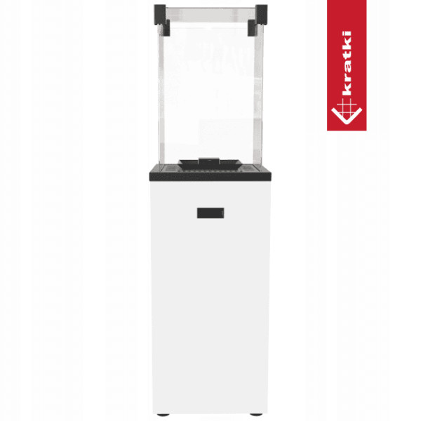 Ogrzewacz gazowy Patio Slim biały 8,2 kW zestaw z pokrowcem