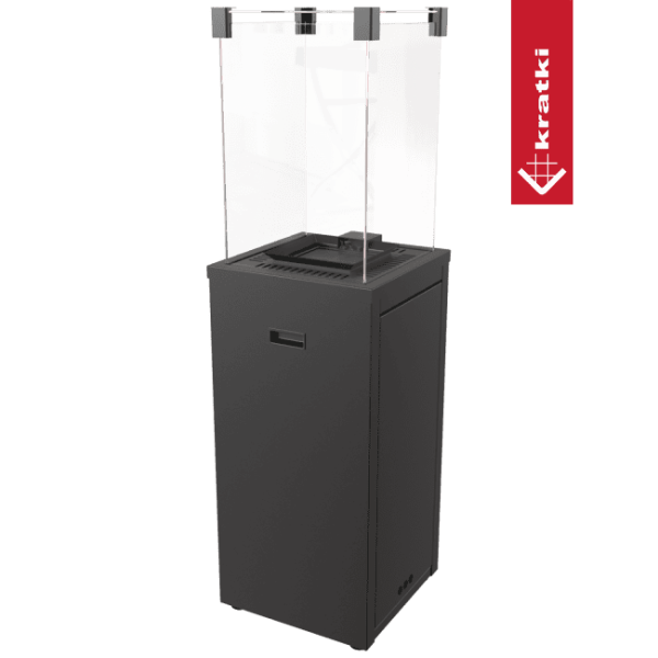 Ogrzewacz gazowy Patio Slim czarny 8,2 kW zestaw z pokrowcem