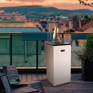 Ogrzewacz gazowy Patio Slim stalowy biały sterowanie manualne 8,2 kW