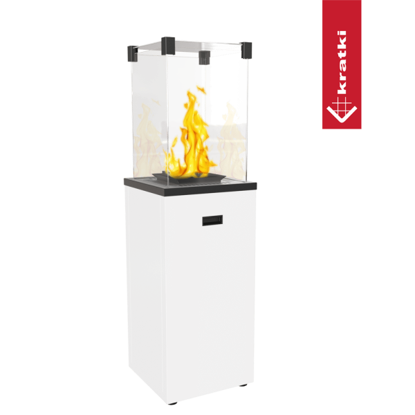 Ogrzewacz gazowy Patio Slim stalowy biały sterowanie manualne 8,2 kW