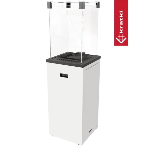 Ogrzewacz gazowy Patio Slim stalowy biały sterowanie manualne 8,2 kW