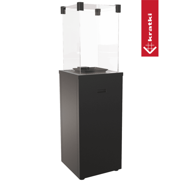 Ogrzewacz gazowy Patio Slim stalowy czarny sterowanie manualne 8,2 kW