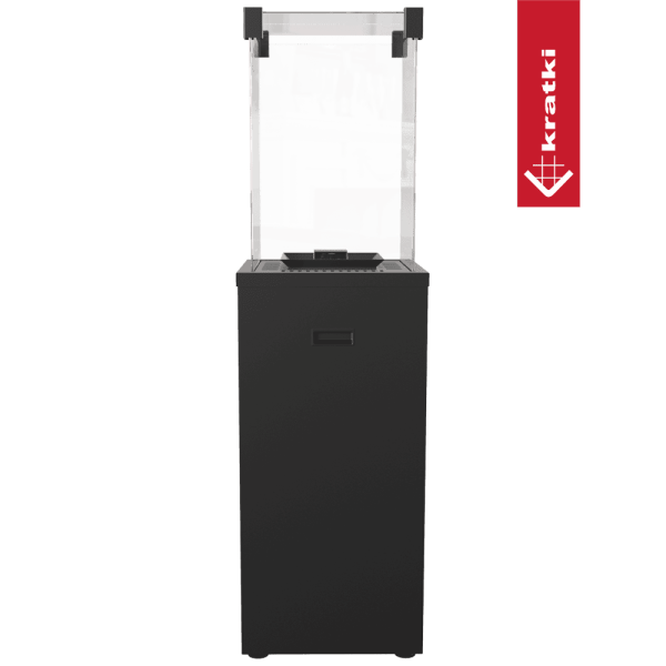 Ogrzewacz gazowy Patio Slim stalowy czarny sterowanie manualne 8,2 kW