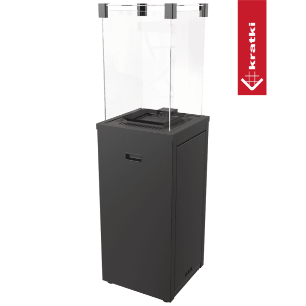 Ogrzewacz gazowy Patio Slim stalowy czarny sterowanie manualne 8,2 kW