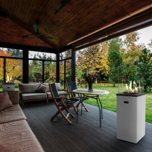 Ogrzewacz gazowy Patio Slim stalowy biały sterowanie manualne 8,2 kW