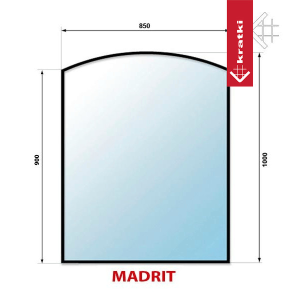 Podstawa pod piec MADRIT 85x100 szklana