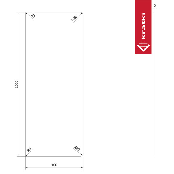 Podstawa stalowa pod piec Wzór 7 40x100 cm czarna