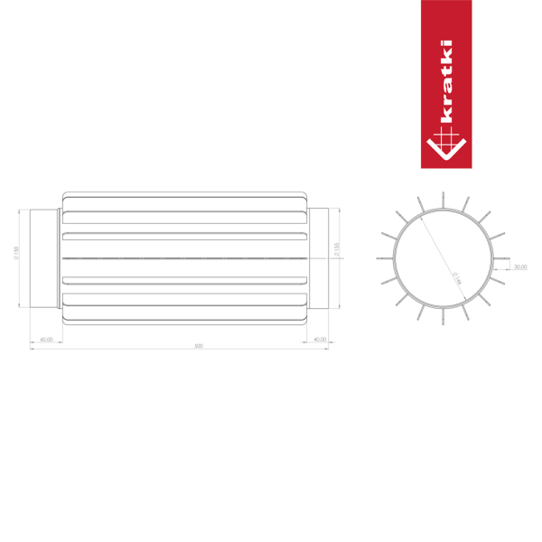 Radiator stalowy fi 150