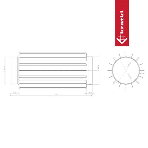 Radiator stalowy fi 180