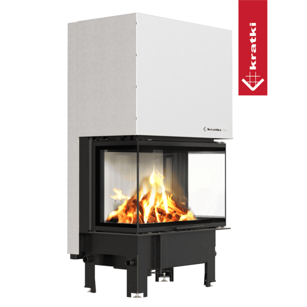 Kominek powietrzny stalowy KRATKI REGNOR 800/400 lewy prawy 8 kW Ø 200 Szpros
