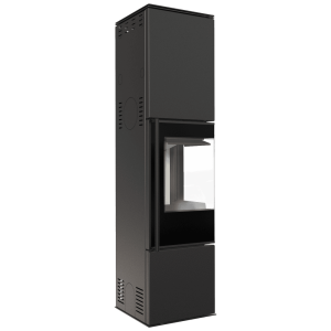 Piec stalowy KRATKI REN/L prawy Ø 150 7 kW z domykaniem