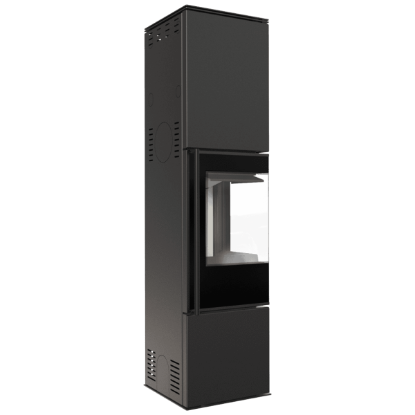 Piec stalowy KRATKI REN/L prawy Ø 150 7 kW z domykaniem