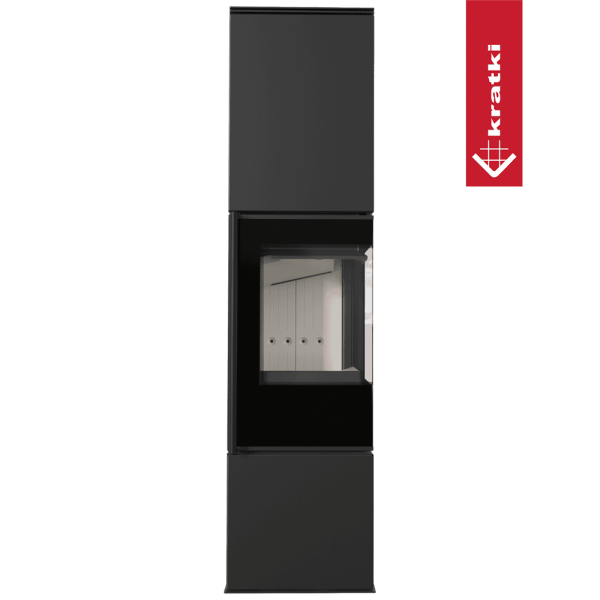 Piec stalowy KRATKI REN/L prawy Ø 150 7 kW z domykaniem