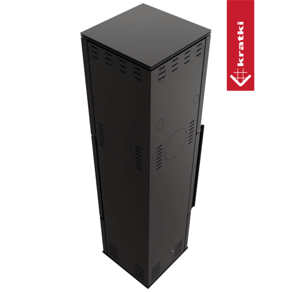 Piec stalowy KRATKI REN/L prawy Ø 150 7 kW z domykaniem