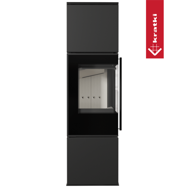 Piec stalowy KRATKI REN/M lewy Ø 150 7 kW z domykaniem