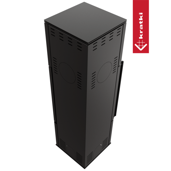 Piec stalowy KRATKI REN/M prawy Ø 150 7 kW z domykaniem