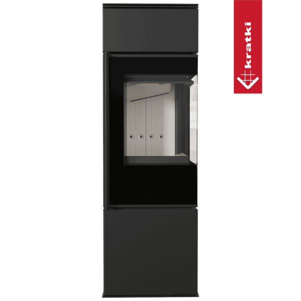 Piec stalowy KRATKI REN/S prawy Ø 150 7 kW z domykaniem