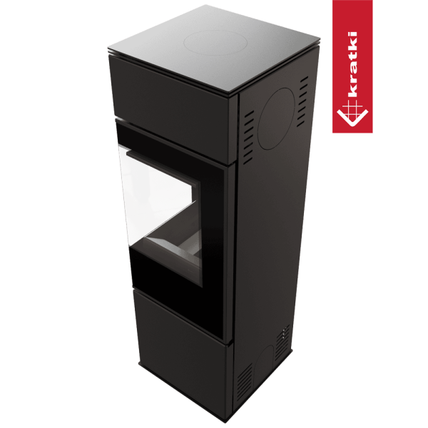 Piec stalowy KRATKI REN/S prawy Ø 150 7 kW z domykaniem