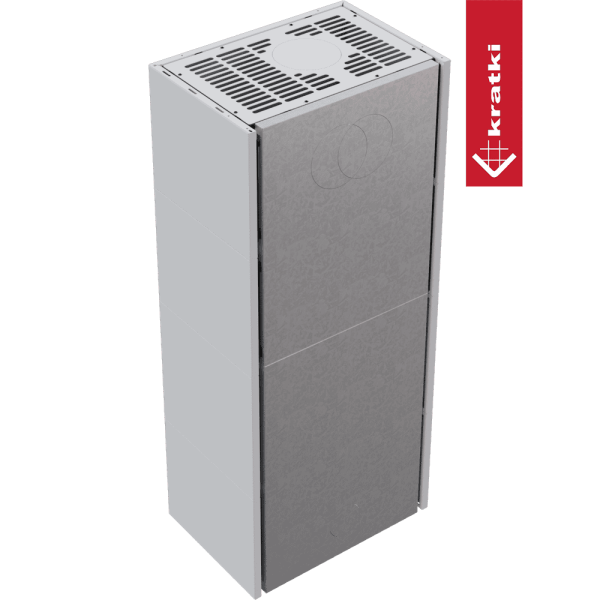 Kominek powietrzny Simple Box 8 kW Ø 200 Bianco z domykaniem
