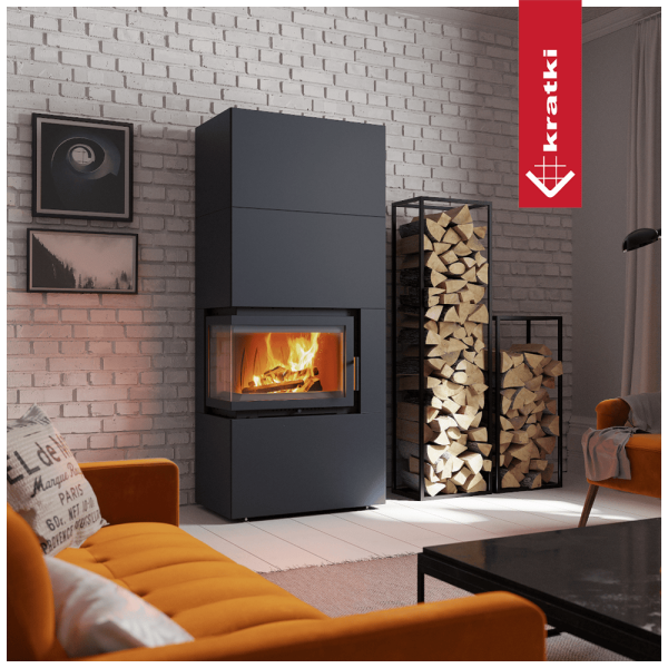 Kominek powietrzny Simple Box 8 kW Ø 200 Black