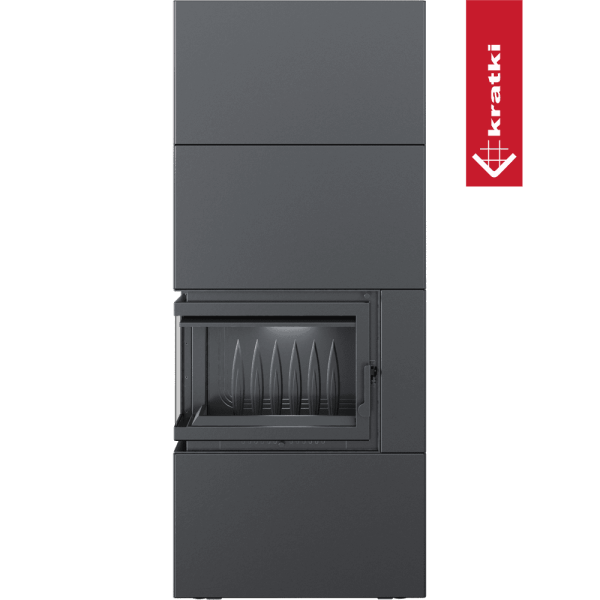 Kominek powietrzny Simple Box 8 kW Ø 200 Black