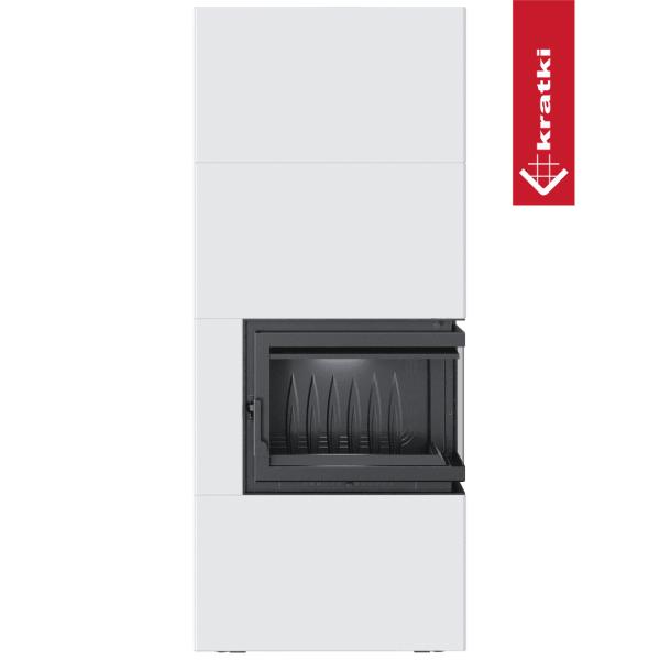 Kominek powietrzny Simple Box 8 kW Ø 200 Bianco z domykaniem