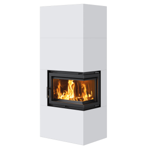 Kominek powietrzny Simple Box 8 kW Ø 200 Bianco