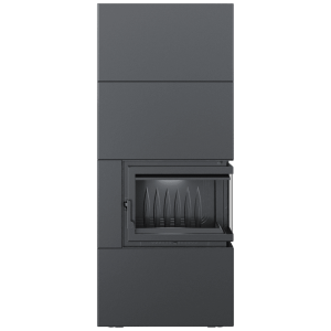 Kominek powietrzny Simple Box 8 kW Ø 200 Black z domykaniem