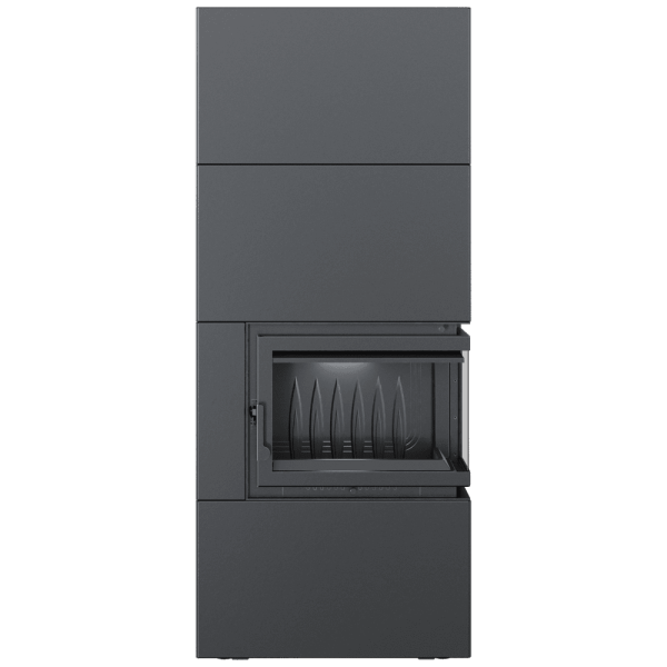 Kominek powietrzny Simple Box 8 kW Ø 200 Black z domykaniem