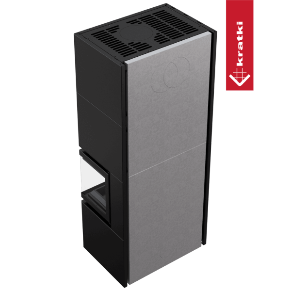 Kominek powietrzny Simple Box 8 kW Ø 200 Black z domykaniem