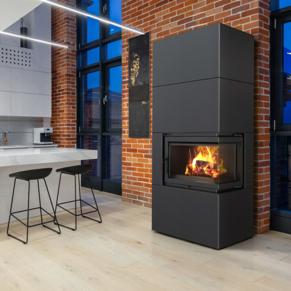 Kominek powietrzny Simple Box 8 kW Ø 200 Black