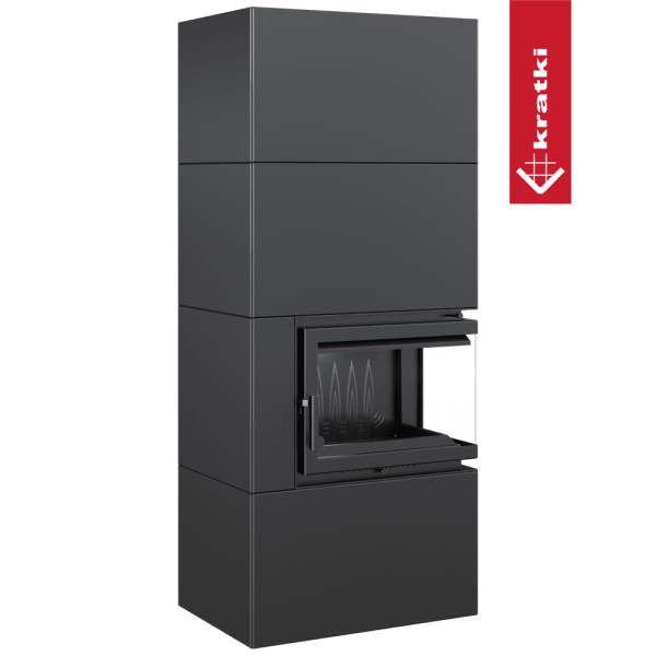 Kominek powietrzny Simple Box 8 kW Ø 200 Black