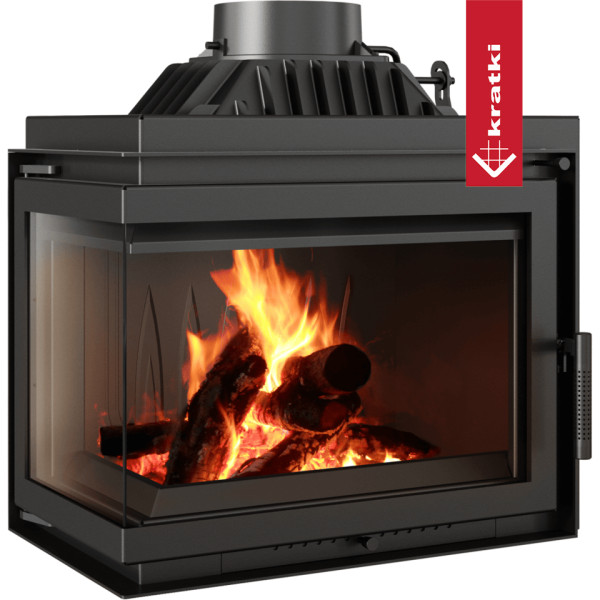 Kominek powietrzny żeliwny KRATKI SIMPLE lewy BS 8 kW Ø 200 ZESTAW1