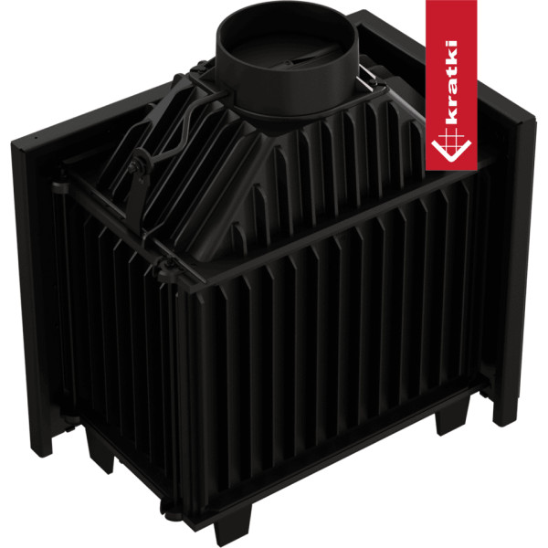 Kominek powietrzny żeliwny KRATKI SIMPLE lewy BS 8 kW Ø 200 ZESTAW1