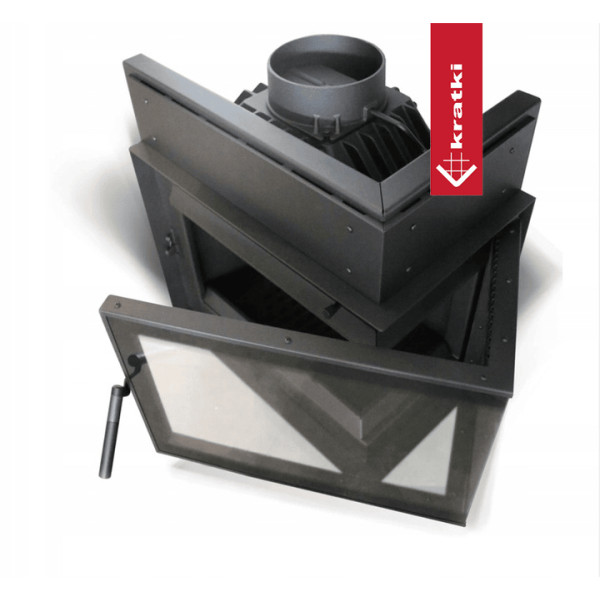Kominek powietrzny żeliwny KRATKI SIMPLE lewy BS 8 kW Ø 200 ZESTAW1