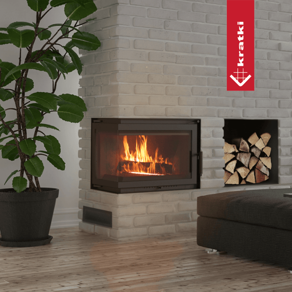 Kominek powietrzny żeliwny KRATKI SIMPLE lewy BS 8 kW Ø 200