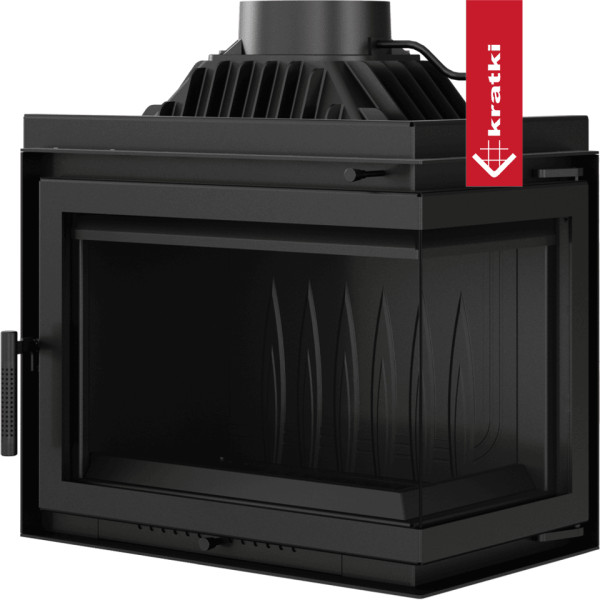 Kominek powietrzny żeliwny KRATKI SIMPLE prawy BS 8 kW Ø 200 zestaw 1
