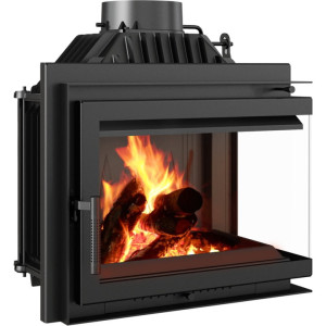 Kominek powietrzny żeliwny KRATKI SIMPLE prawy BS 8 kW Ø 200 zestaw 2