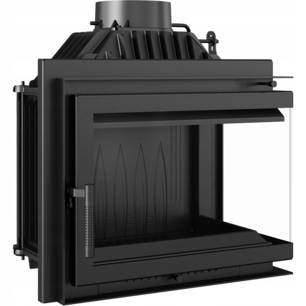 Kominek powietrzny żeliwny KRATKI SIMPLE prawy BS 8 kW Ø 200 zestaw 2