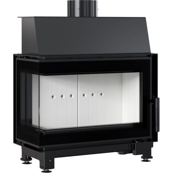 Kominek powietrzny stalowy KRATKI SIMPLE lewy 6 kW Ø 150