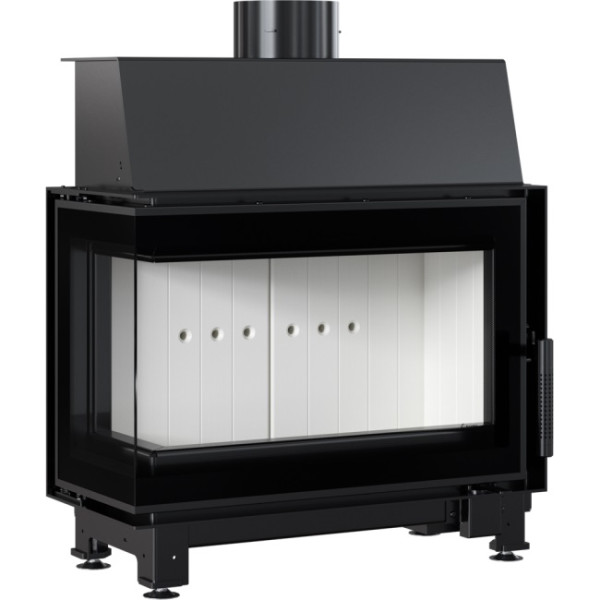 Kominek powietrzny stalowy KRATKI SIMPLE lewy 6 kW Ø 150