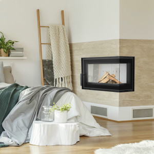 Kominek powietrzny stalowy KRATKI SIMPLE prawy 6 kW 150