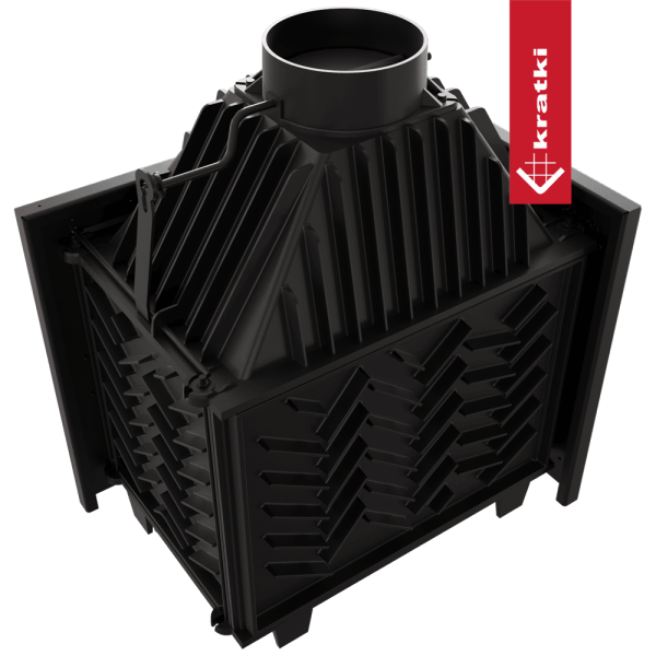 Kominek powietrzny żeliwny KRATKI SIMPLE prawy BS 15 kW Ø 200