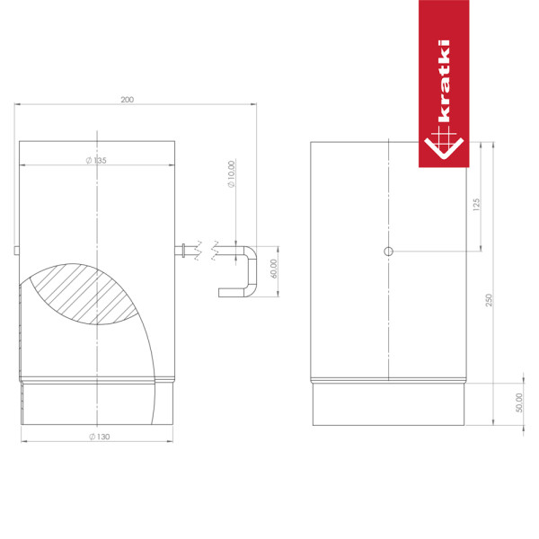 Szyber fi 130 czarny