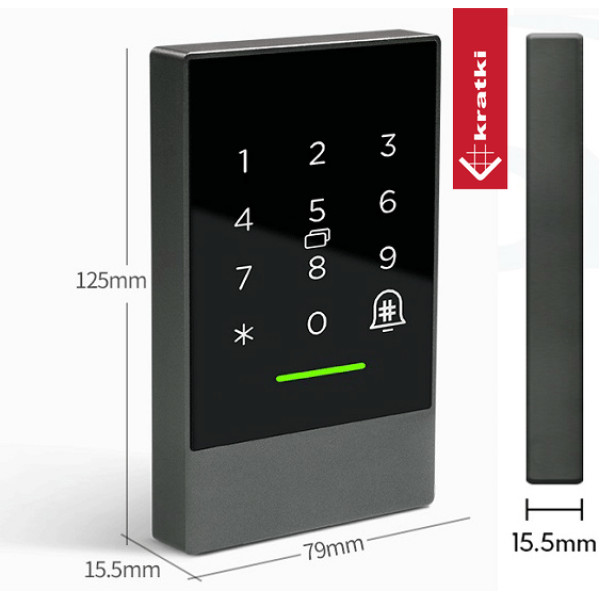 Kontroler dostępu K3/K3F szyfrator na kod, kartę MiFare i Bluetooth - wersja wodoodporna