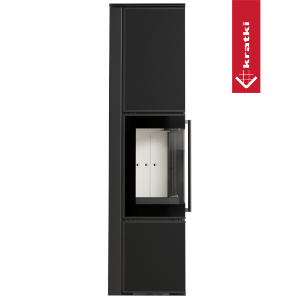 Piec stalowy koza KRATKI TORA/L 8 kW Ø 150 spiek Nero Assoluto