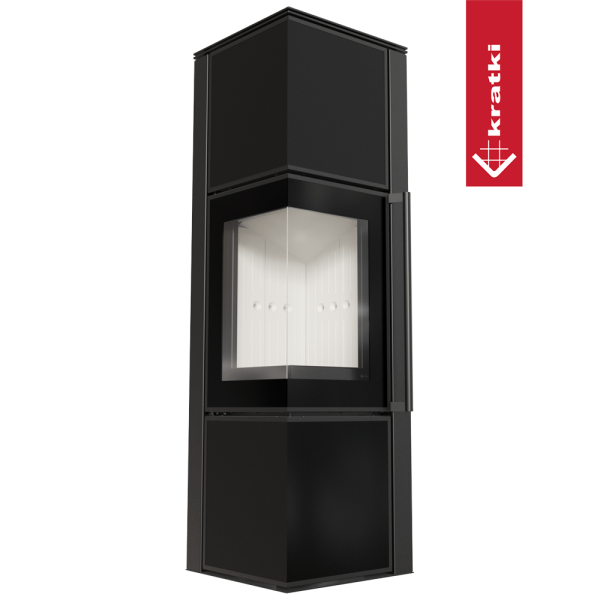 Piec stalowy koza KRATKI TORA/M 8 kW Ø 150 spiek Nero Assoluto